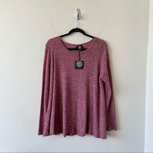 BOBEAU-WAFFLE Lightweight Oversize Long Sleeve Thermal (Size:Large)